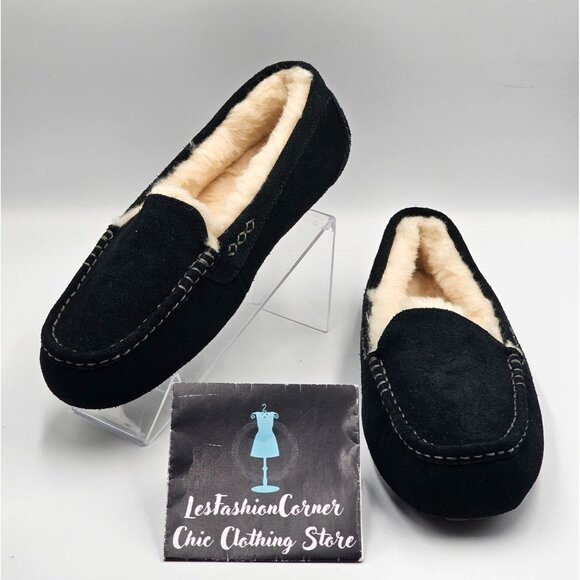 UGG Shoes - NWT Ugg Women's Black Suede \Ansley Water-Resistant Moccasin Slippers Sz 11 2998